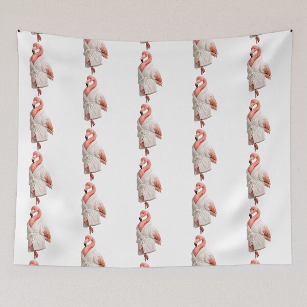 Item preview, Flamingo Fuzzy Bathrobe designed and sold by Sillytoe.