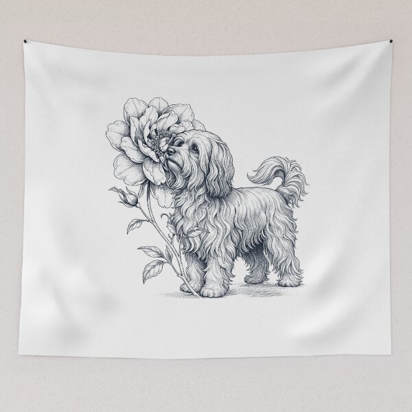 Item preview, Lowchen Smell Flower Dog Lover designed and sold by dian-rody-crest.