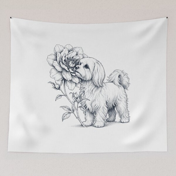 Item preview, Maltese Smell Flower Dog Lover designed and sold by dian-rody-crest.