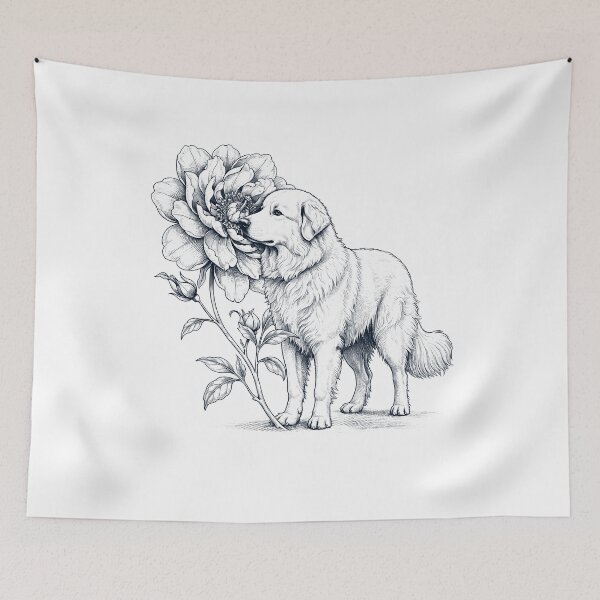 Item preview, Maremma Sheepdog Smell Flower Dog Lover designed and sold by dian-rody-crest.