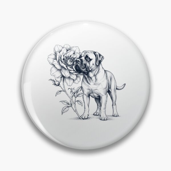 Item preview, Mastiff Smell Flower Dog Lover designed and sold by dian-rody-crest.