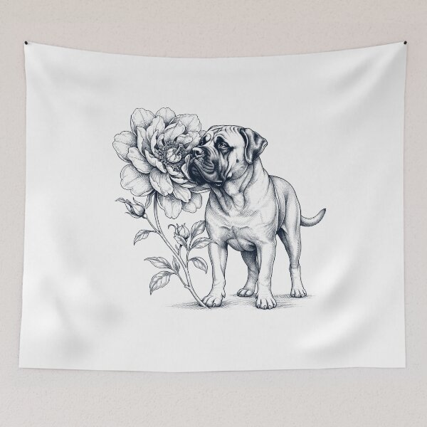 Item preview, Mastiff Smell Flower Dog Lover designed and sold by dian-rody-crest.