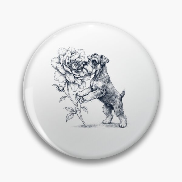 Item preview, Miniature Schnauzer Smell Flower Dog Lover designed and sold by dian-rody-crest.