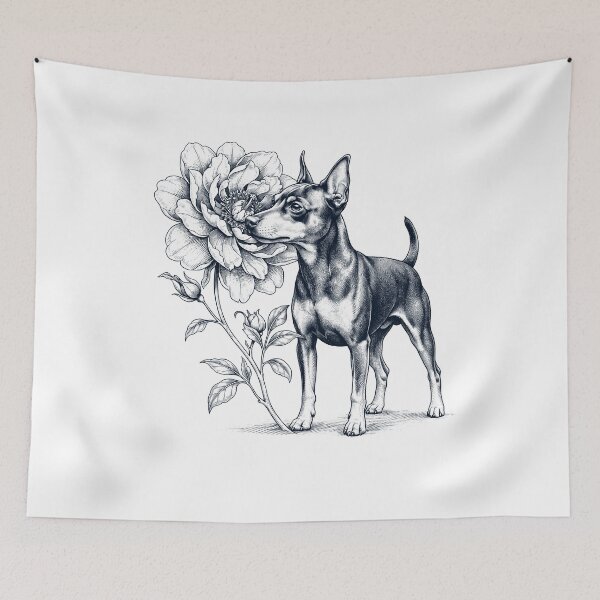 Item preview, Miniature Pinscher Smell Flower Dog Lover designed and sold by dian-rody-crest.