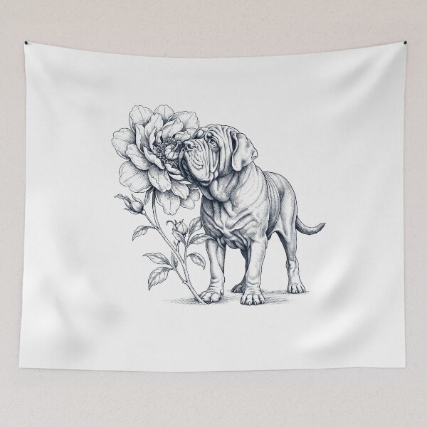 Item preview, Neapolitan Mastiff Smell Flower Dog Lover designed and sold by dian-rody-crest.