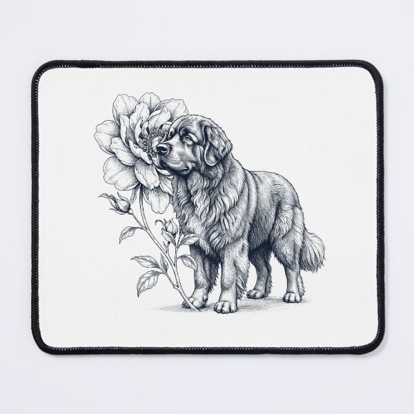 Item preview, Newfoundland Smell Flower Dog Lover designed and sold by dian-rody-crest.