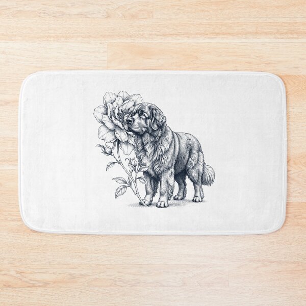 Item preview, Newfoundland Smell Flower Dog Lover designed and sold by dian-rody-crest.