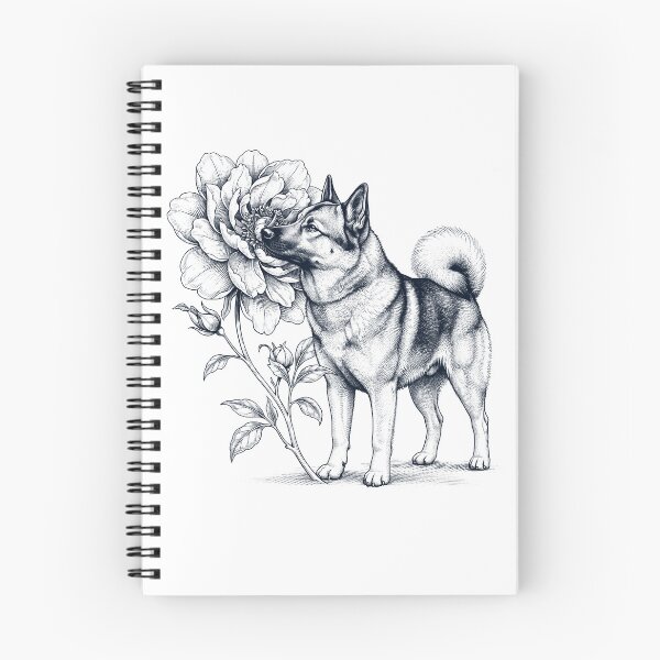 Item preview, Norwegian Elkhound Smell Flower Dog Lover designed and sold by dian-rody-crest.