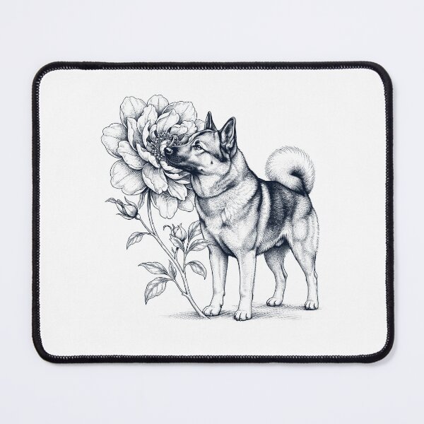Item preview, Norwegian Elkhound Smell Flower Dog Lover designed and sold by dian-rody-crest.