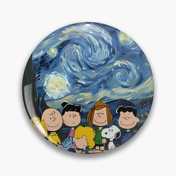 Item preview, Snoopy And The Peanuts Gang Starry Night designed and sold by CapsuleOfLife.