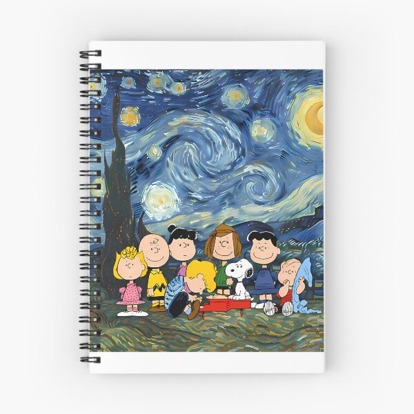 Item preview, Snoopy And The Peanuts Gang Starry Night designed and sold by CapsuleOfLife.