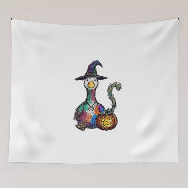 Item preview, Spooky Witch Goose Halloween Scribble Art designed and sold by Niykos570.