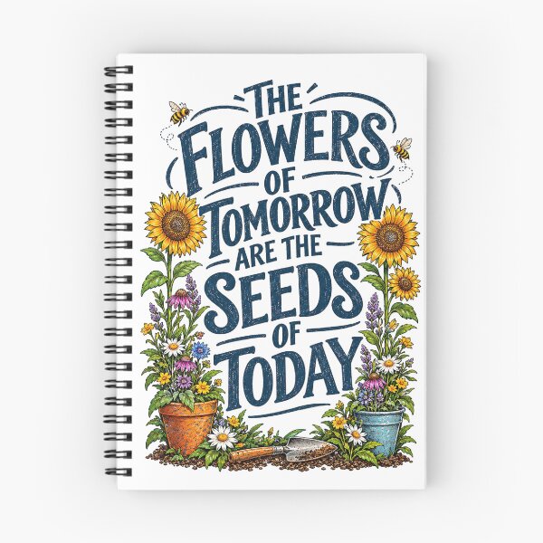 Item preview, The Flowers Of Tomorrow Are The Seeds Of Today Art Flower Design designed and sold by DivineHaven.