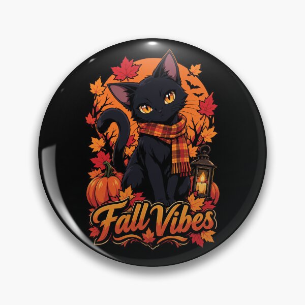 Item preview, Black Cat Fall Vibes designed and sold by GhoulishGraphX.