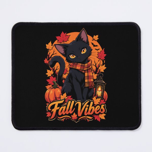 Item preview, Black Cat Fall Vibes designed and sold by GhoulishGraphX.