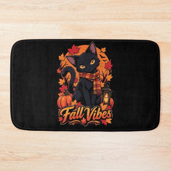 Item preview, Black Cat Fall Vibes designed and sold by GhoulishGraphX.