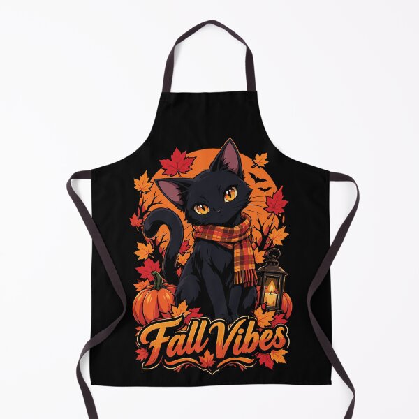 Item preview, Black Cat Fall Vibes designed and sold by GhoulishGraphX.