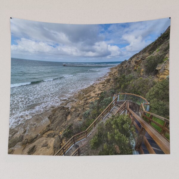 Item preview, Welcoming Staircase Down a Cliff Face – Point Lonsdale designed and sold by shaynetwright.