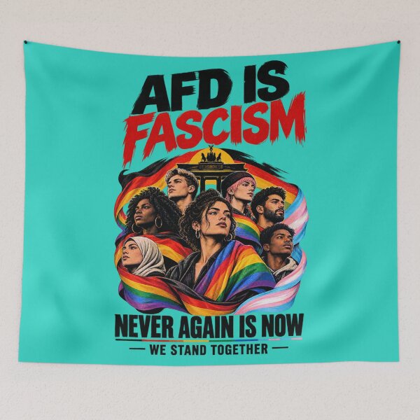 Item preview, Fck Afd (Never Again Is Now) – Unity Against Fascism designed and sold by wilnickvisuals.