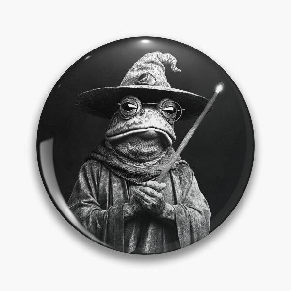 Item preview, Wizard Frog Magic Wand Fantasy Witchcore Gothic Art designed and sold by inkoutninja.
