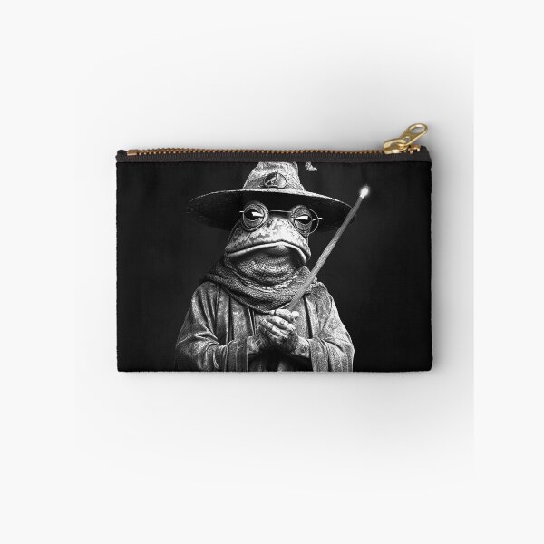 Item preview, Wizard Frog Magic Wand Fantasy Witchcore Gothic Art designed and sold by inkoutninja.