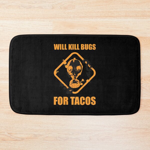 Item preview, Will Kill Bugs For Tacos Gas Mask Humor designed and sold by karimjcshaben.
