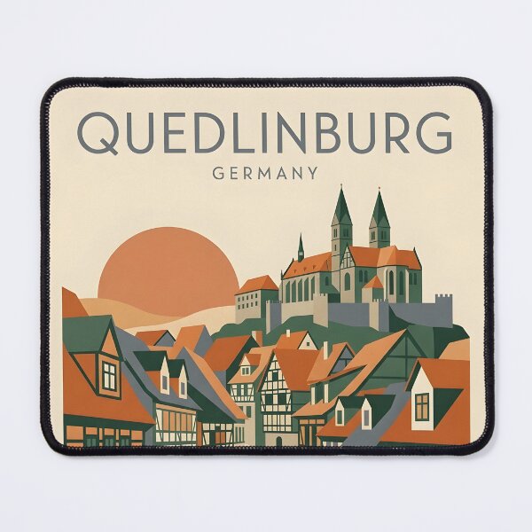 Item preview, Quedlinburg Germany Vintage Travel Poster - Half Timbered Art Print designed and sold by DuckOddity.