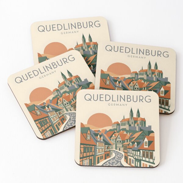 Item preview, Quedlinburg Germany Vintage Travel Poster - Half Timbered Art Print designed and sold by DuckOddity.