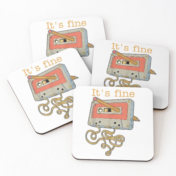 Item preview, Vintage It's Fine Cassette Tape with Pencil 80's 90's Music T-Shirt designed and sold by Badriiiii.