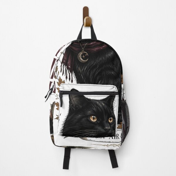 Item preview, Autumn Camping Cat Black Cat Halloween Gothic Storybook Art designed and sold by OliviaHayesArt.