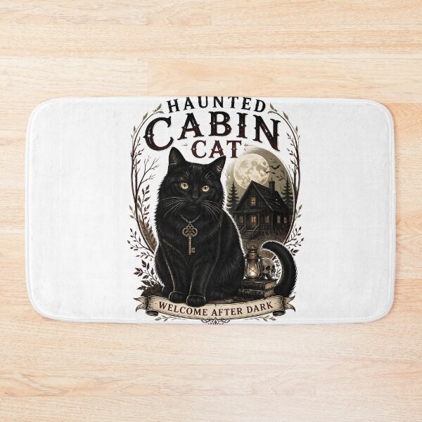 Item preview, Haunted Cabin Cat Black Cat Halloween Gothic Storybook Art designed and sold by OliviaHayesArt.