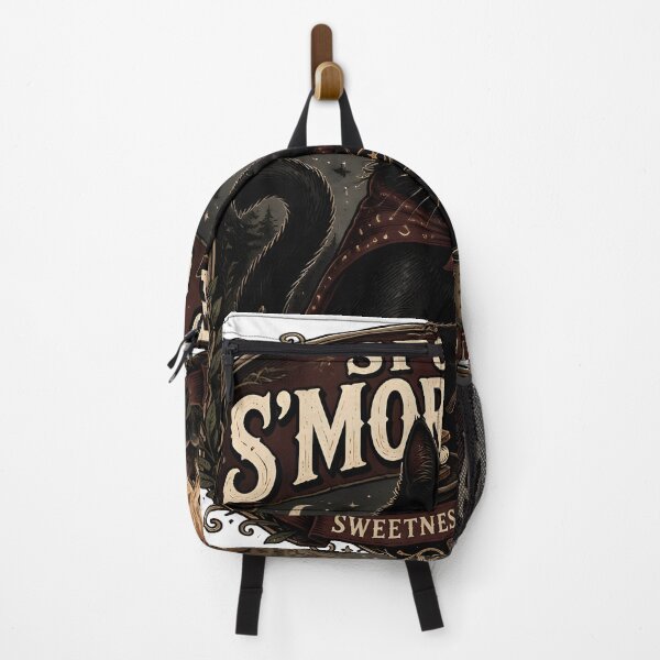 Item preview, Spooky S'Mores Cat Black Cat Halloween Gothic Storybook Art designed and sold by OliviaHayesArt.