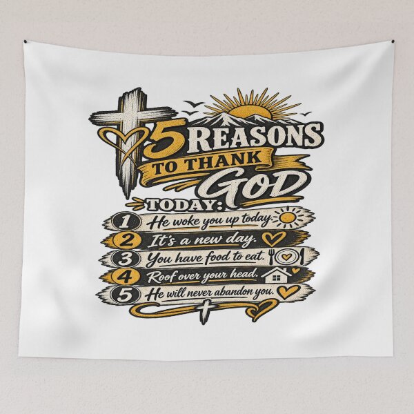 Item preview, 5 Reasons To Thank God designed and sold by SunflowersandSalvations .