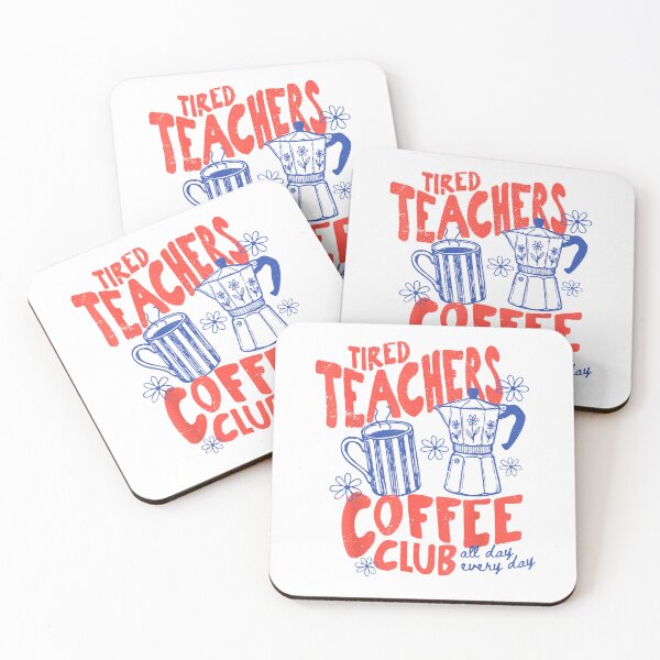 Item preview, Tired Teachers Coffee Club Retro Caffeinated Teacher Life T-Shirt designed and sold by KTY-NUSS.
