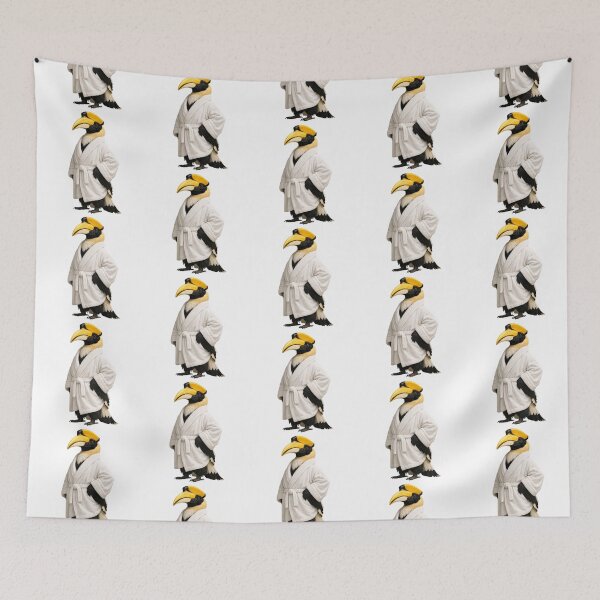Item preview, Great Hornbill Fuzzy Bathrobe designed and sold by Sillytoe.