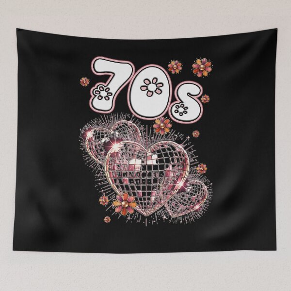 Item preview, 70s Disco Love Heart Mirror Ball Retro Flower Power designed and sold by Jt41.