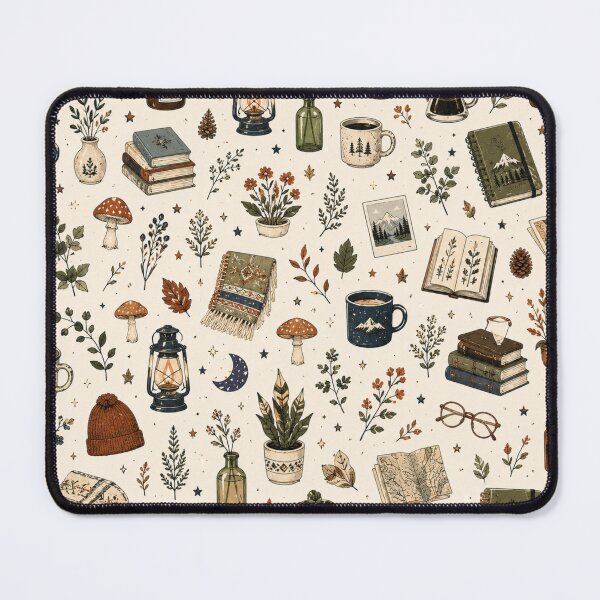 Item preview, Cozy Forest Camping and Nature Aesthetic Pattern designed and sold by NinaVibeStudio.