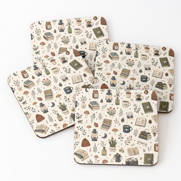 Item preview, Cozy Forest Camping and Nature Aesthetic Pattern designed and sold by NinaVibeStudio.