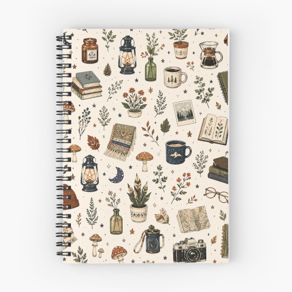 Item preview, Cozy Forest Camping and Nature Aesthetic Pattern designed and sold by NinaVibeStudio.
