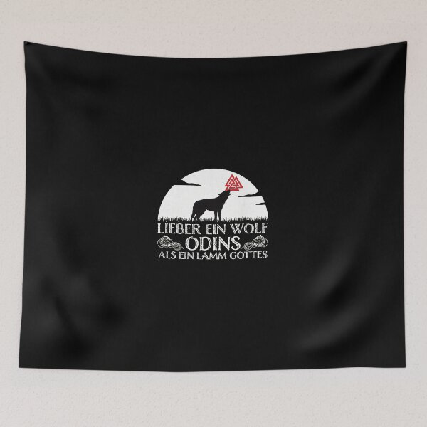 Item preview, Wolf Odin Norse Mythology Viking German Quote Design designed and sold by hovergzstrow.