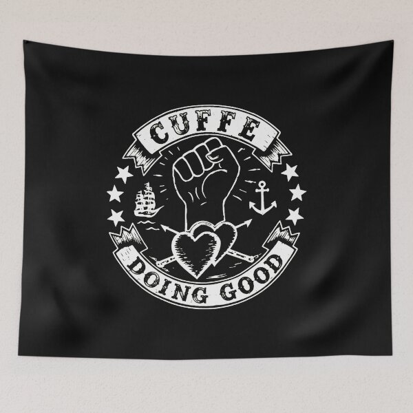 Item preview, Empowering Fist Hearts Nautical Emblem designed and sold by JANEREND.