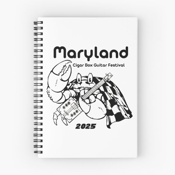 Item preview, MD CBG Fest 2025 Logo Black and White designed and sold by Maryland Cigar Box Guitar Festival.