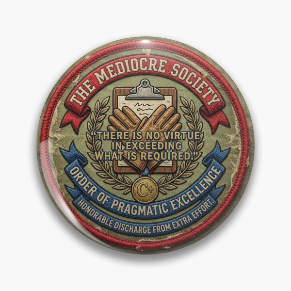 Item preview, The Merit Badge of Restraint designed and sold by The Mediocre Society.