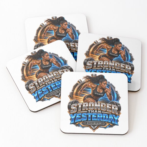 Item preview, Stronger Than Yesterday – Fitness Motivation by STILLBLAZE designed and sold by BilcoStillbaze.