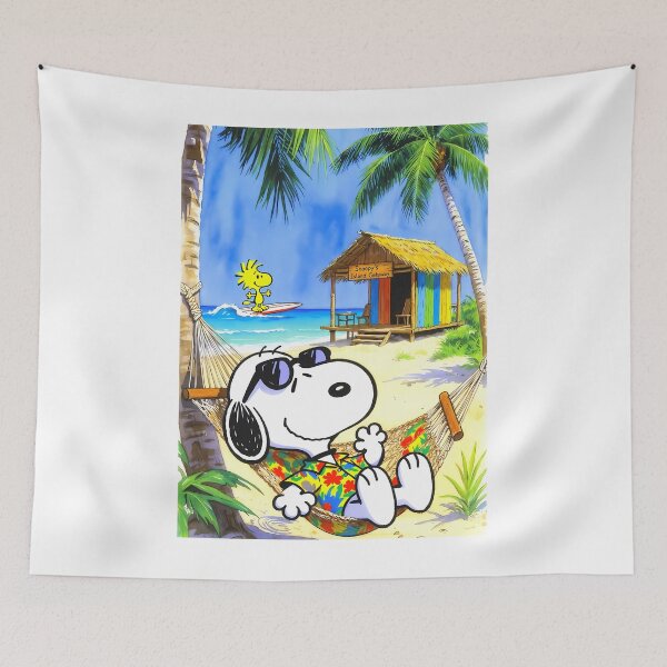 Item preview, Snoopy Hawaiian Beach  designed and sold by CapsuleOfLife.