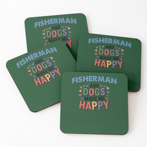 Item preview, Fisherman And Dogs Make Me Happy - Funny Fisherman Dogs Lover 145 designed and sold by nctrnlcolle.
