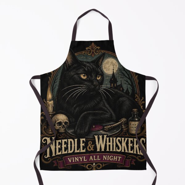 Item preview, Needle & Whiskers Black Cat Halloween Gothic Storybook Art designed and sold by KristenosNehk.