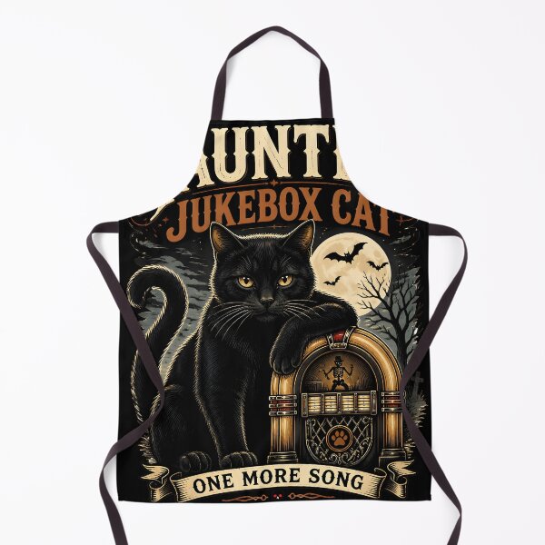 Item preview, Haunted Jukebox Cat Black Cat Halloween Retro Poster designed and sold by KristenosNehk.