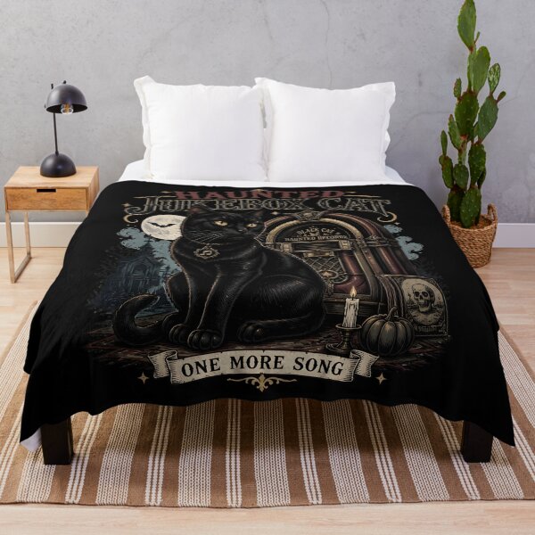 Item preview, Haunted Jukebox Cat Black Cat Halloween Gothic Storybook Art designed and sold by KristenosNehk.