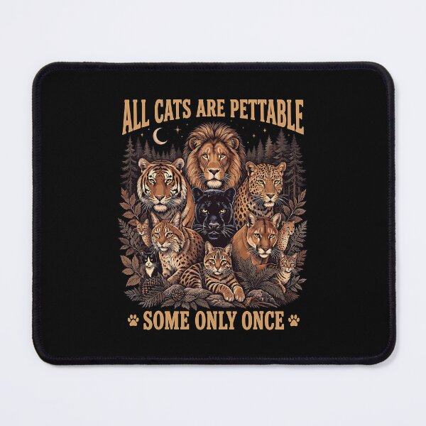 Item preview, Funny Wild Cat Petting Warning Design designed and sold by nryum.